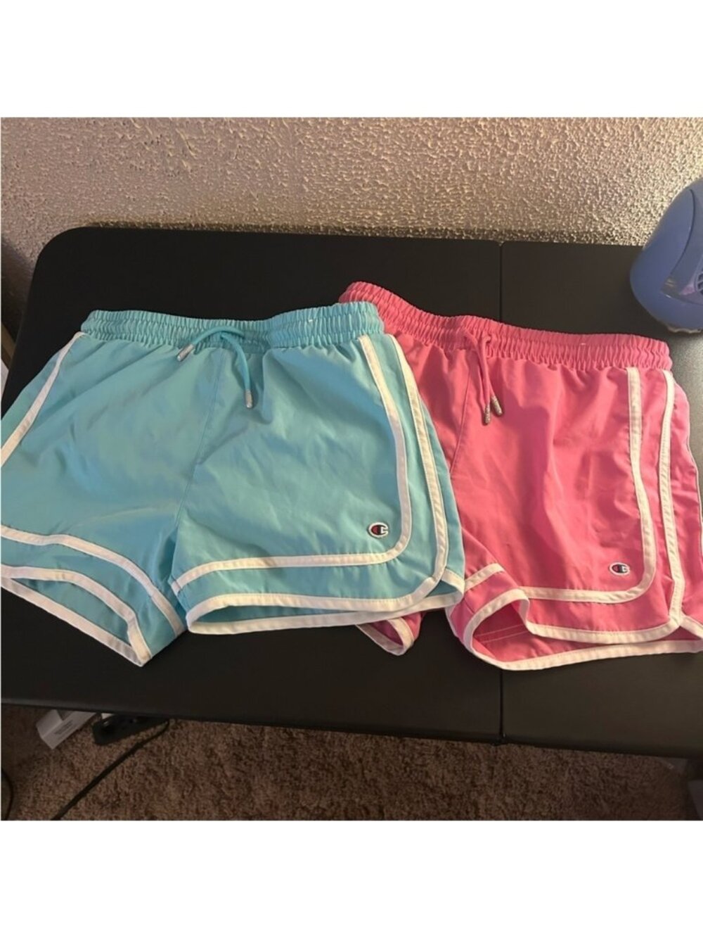 Champion Girls Set of 2 Shorts Size XL (14/16) Teal/Pink Athletic Athleisure